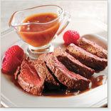 Buffalo Sirloin with Maple-Cider Sauce