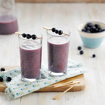 Smoothie Silk non sucré aux amandes, à la lime et aux bleuets