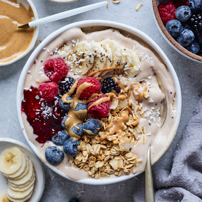 Peanut Butter Banana Smoothie Bowl