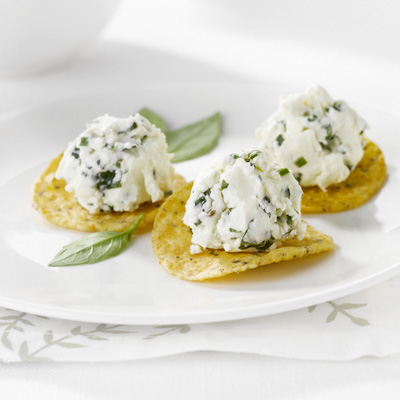 Bouchées au chèvre et aux herbes