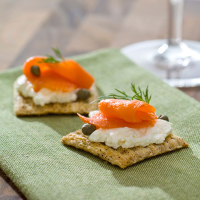 Bouchées au concombre et au saumon fumé