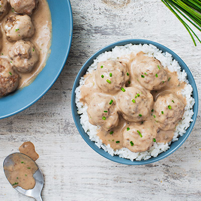 Boulettes de viande en sauce aux champignons à la mijoteuse