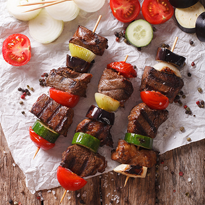 Brochette de bœuf balsamique