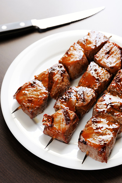 Beef Brochettes with Bay Leaves