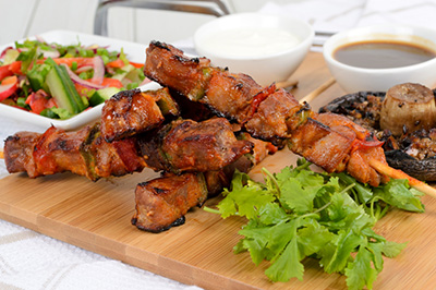 Pork Brochettes with Soya