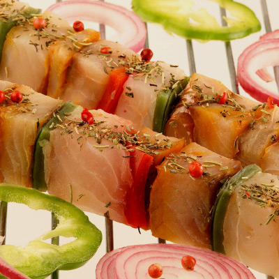 Yogurt-Marinated Swordfish Brochettes