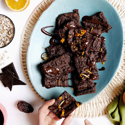 Brownies à l’orange et à la patate douce