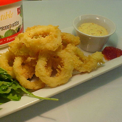 Calamari Fritti with Roasted Red Pepper Dip