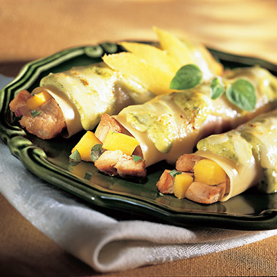 Pork Cannelloni with Basil and Mango