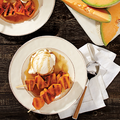 Caramelized Cantaloupe & Ice Cream