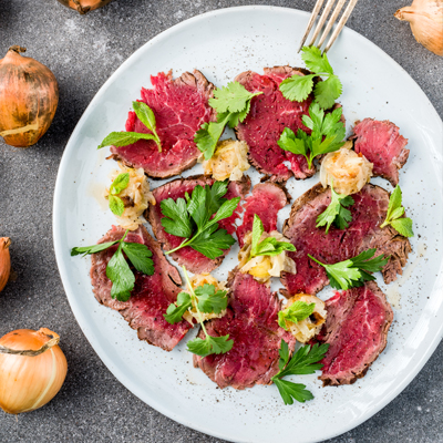 Carpaccio Beef Style Asian Tataki