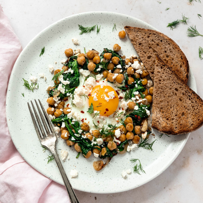 Egg, chickpea and spinach casserole