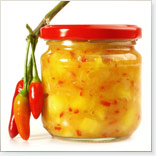 Chutney d'ananas, mangue et noix de coco