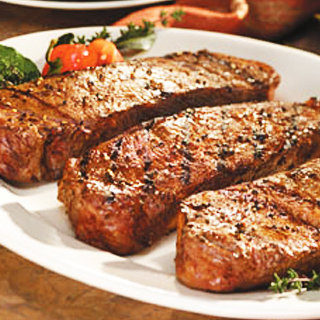 Mexican-Style Strip Loin Steak with Corn and Grilled Vegetable Salad