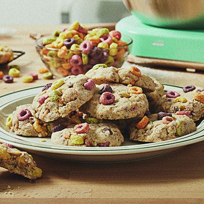 Sablés au beurre brun et Froot Loop