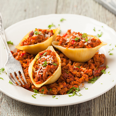 Giant Italian-style stuffed shells