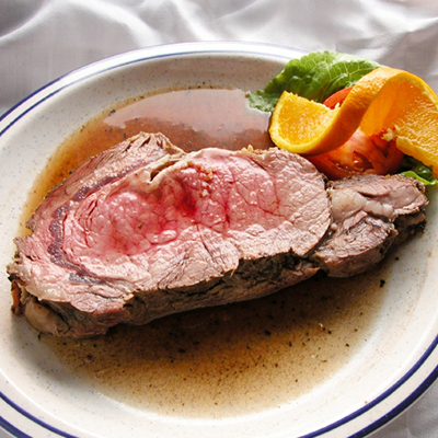 Côte de bœuf rôtie au vin