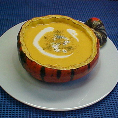 Courge turban  en potage