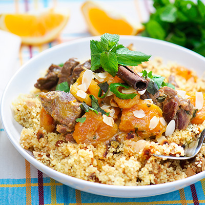 Couscous au jambon et à la mandarine