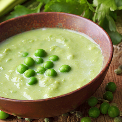 Crème de pois verts