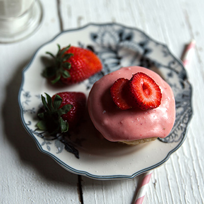 Cupcakes aux fraises