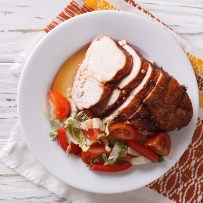 Grilled Turkey with tomato Salsa