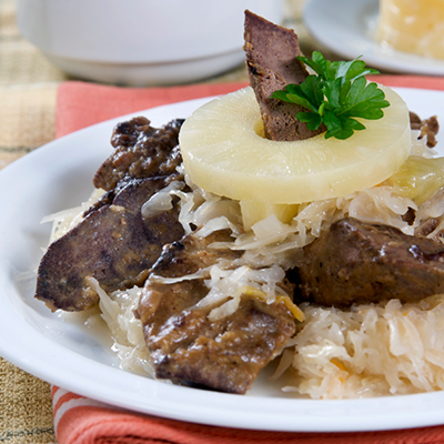 Minced  Liver with Pineapple