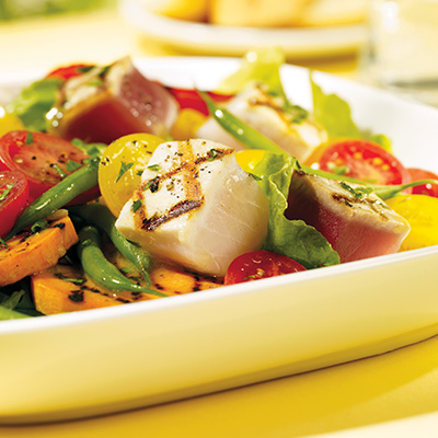 Sweet Potato, Swordfish Salad