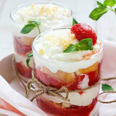 Étagé de mascarpone aux fraises du Québec