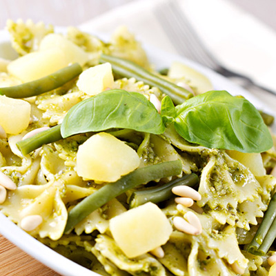 Farfalle au saumon fumé et pesto Tradizi