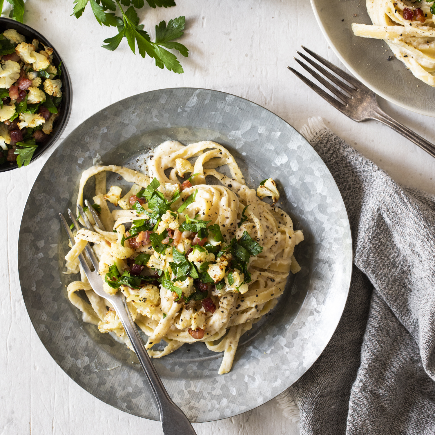 Fettucine Alfredo au chou-fleur