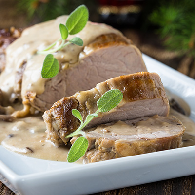 Roasted Pork Tenderloin Mushroom Sauce