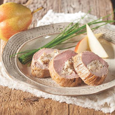 Filets de porc à la poire et au fromage de chèvre