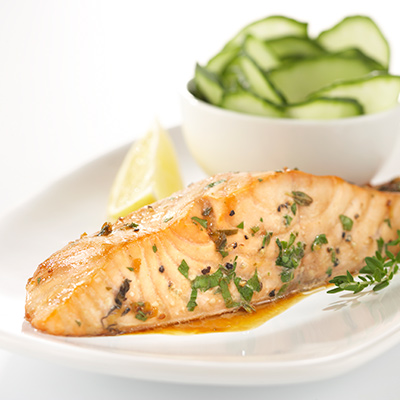 Grilled White Wine Marinated Salmon Fillets