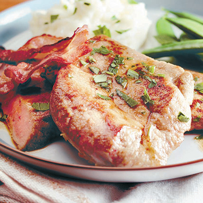 Foie de veau de lait du Québec au bacon