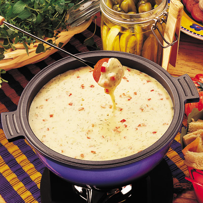 Fondue jardinière aux 4 fromages