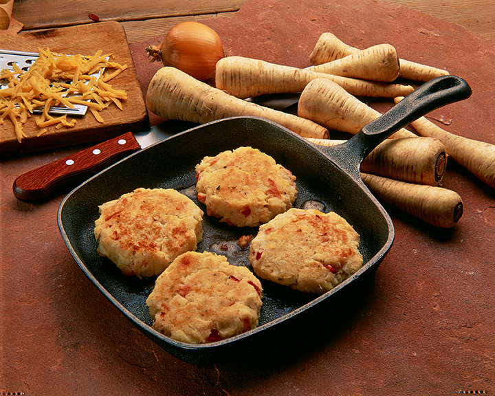 Cheesy Bacon Parsnip Patties