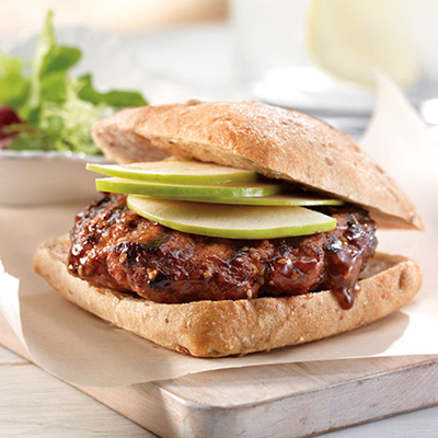 Korean Pork and Apple Burgers