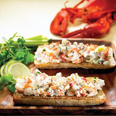 Garniture de chair de homard sur Ciabatta