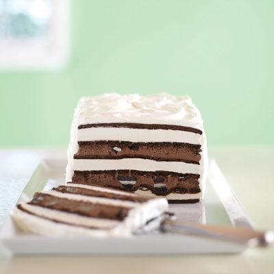 Gâteau à la crème glacée et au fudge