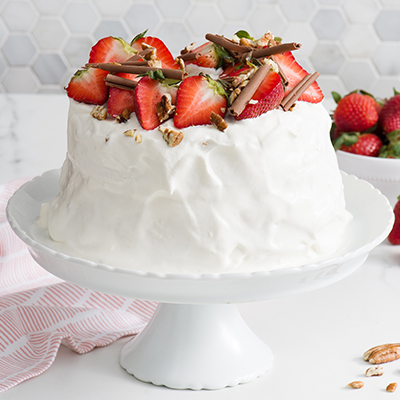 Gâteau des anges aux fraises