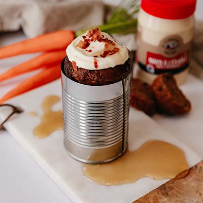 Gâteau aux carottes et bacon à la mayonnaise à l’érable