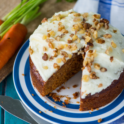 Traditional Carrot Cake with a Cream Cheese Icing