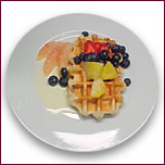 Four-Fruit Blueberry Waffles