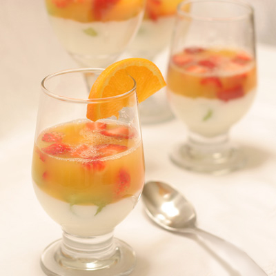 Gelée melon et yogourt