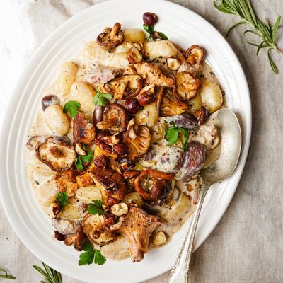 Creamy gnocchi with mushrooms