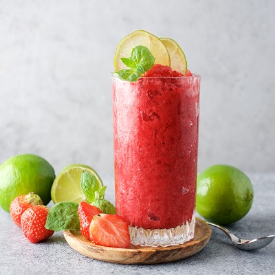 Granité à saveur mojito et fraise