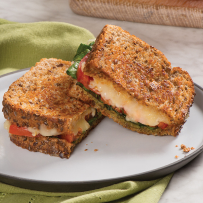 Pesto Grilled Cheese with Tomato