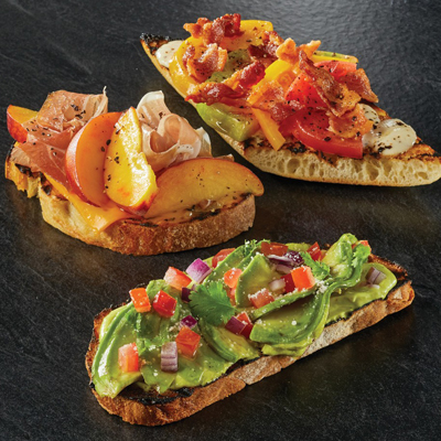 Grilled Toast with Curried, Avocado Spread