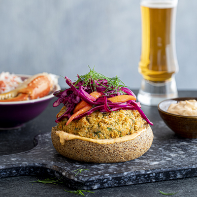 Hamburger au crabe des neiges épicé